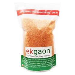 Unpolished Desi Masoor Dal - Dhuli (Washed & Split Red Gram) 500Gms