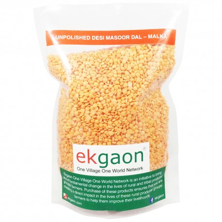 Unpolished Desi Masoor Dal – Malka (whole grain & washed Red Gram) 1 Kg