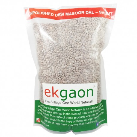 Unpolished Desi Masoor Dal – Sabut (whole grain with skin Red Gram) 1Kg