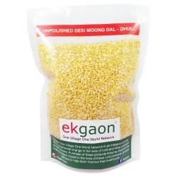 Unpolished Desi Moong Dal - Dhuli (Washed & Split Green Gram) 1 Kg