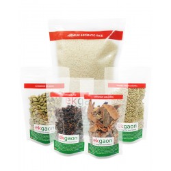 Biryani Combo - 3 (Aromatic Rice - Kaali Bhog, Cardamom, Cinnamon, Cloves, Fennel) Rice 1Kg and Spices each 50g