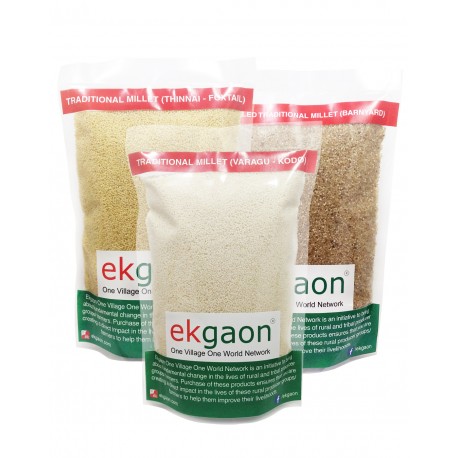Healthy Traditional Millets Combo 5 (Kodo Millet 500g, Foxtail Millet(Thinai) 500g ,Barnyard Millet 500g)